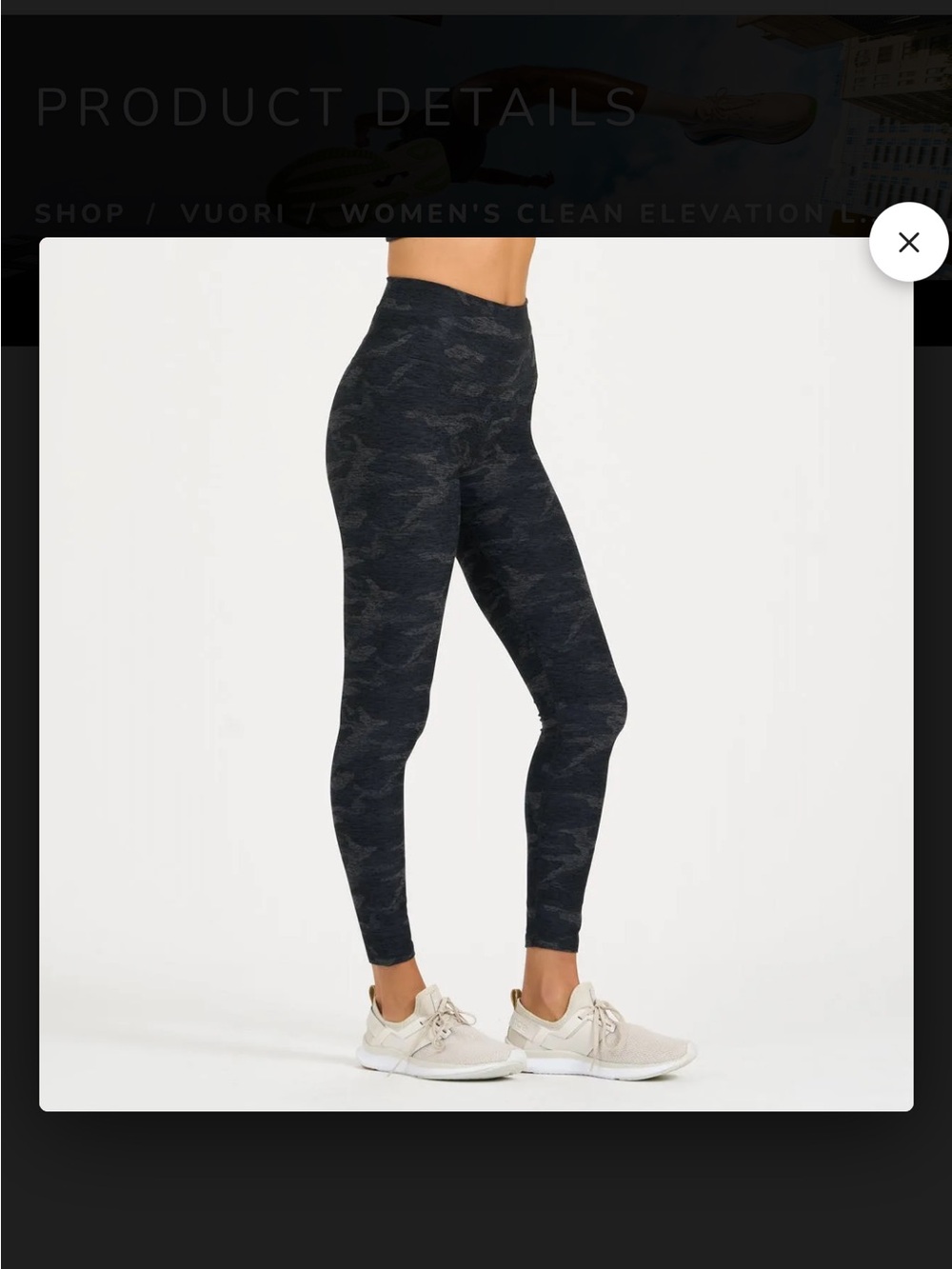 Vuori High-Rise Black Camo leggings